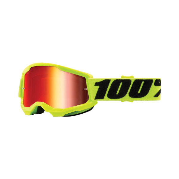 100percent Brilles Strata 2 Kinder Neon-Gelb -verspiegelt rot
