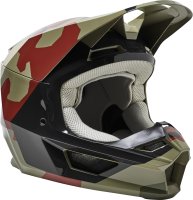 Fox V1 BNKR Motocross Helm, [GRN CAM]