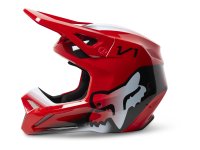 Fox V1 Toxsyk Motocross Helm Dot/Ece neon rot