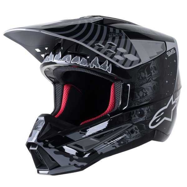 Alpinestars Motocross Helm Sm 5 Sol Bk/Gy Gl
