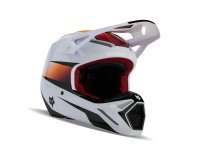 Fox V1 Flora Motocross Helm weiss/schwarz