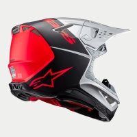 Alpinestars Motocross Helm Sm10 Flood Silver/schwarz/Orange Fluo Matte & glänzendy