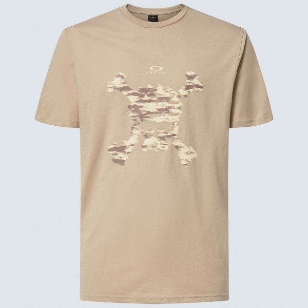 Oakley Camo Skull Short Sleeve T-Shirt Beige