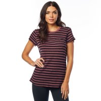 Fox Top Striped Out Ss Crew  L